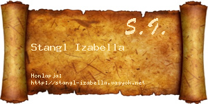 Stangl Izabella névjegykártya